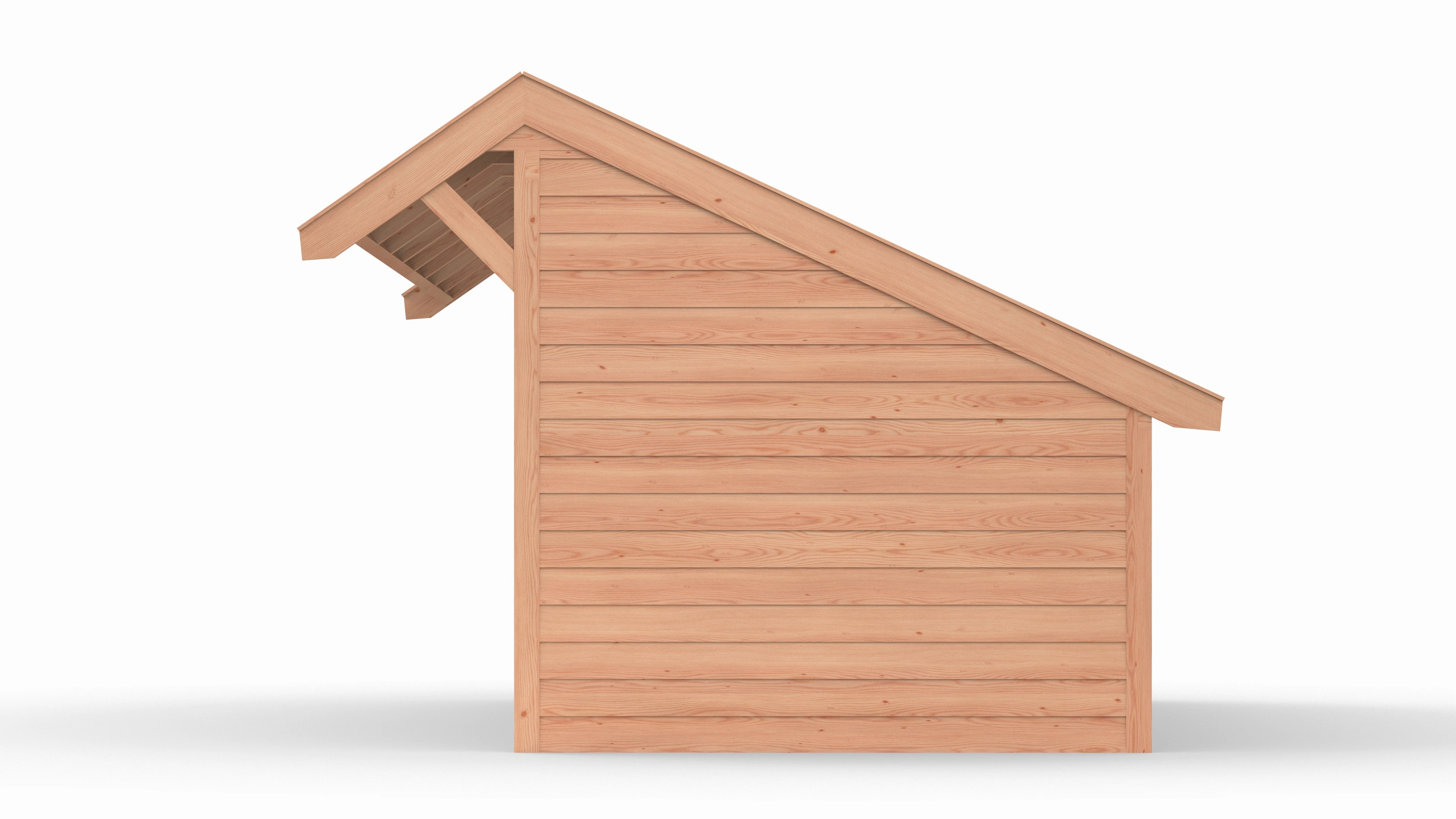 Douglas kapschuur, 600 x 300, met achterwand en zijwand, Westwood Comfort - Afbeelding 9